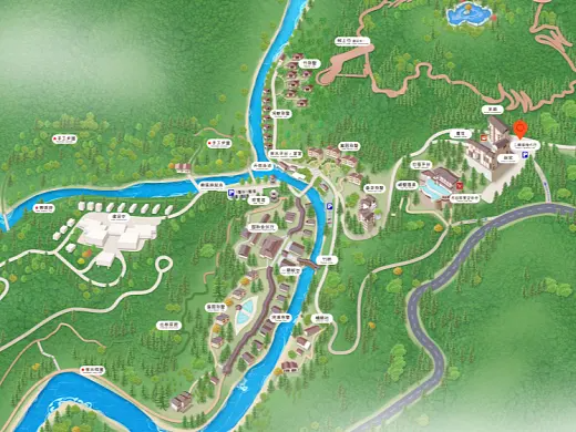 丹巴结合景区手绘地图智慧导览和720全景技术，可以让景区更加“动”起来，为游客提供更加身临其境的导览体验。